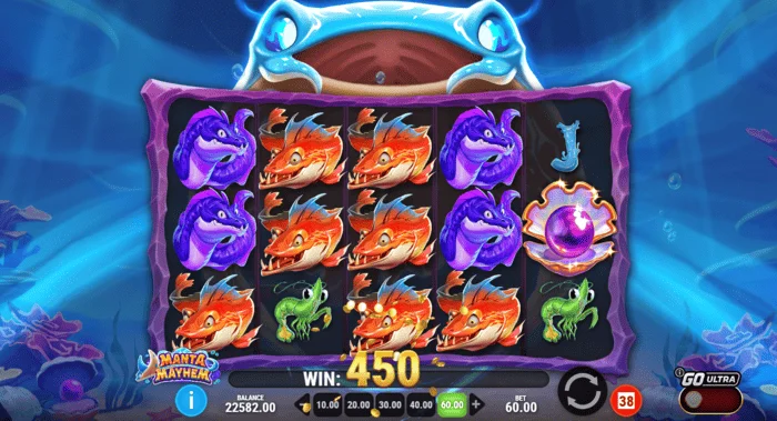 Manta Mayhem - kombinasi kemenangan dalam permainan asas