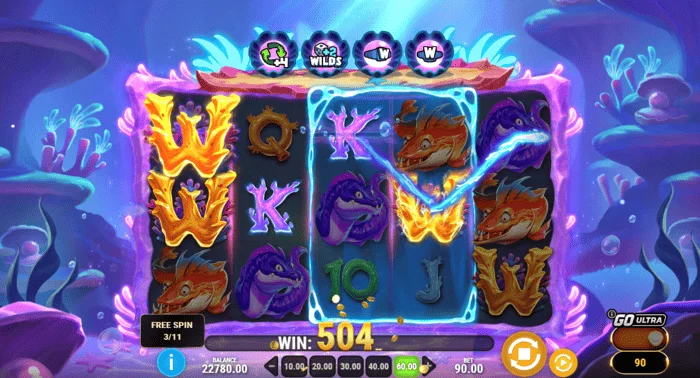 Manta Mayhem - kemenangan dalam Free Spins dengan Sticky Wild